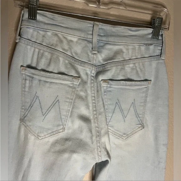 MOTHER The Pixie Tomcat Ankle Button Fly Jeans Pina Colada Paradise Size 25 - Picture 14 of 15